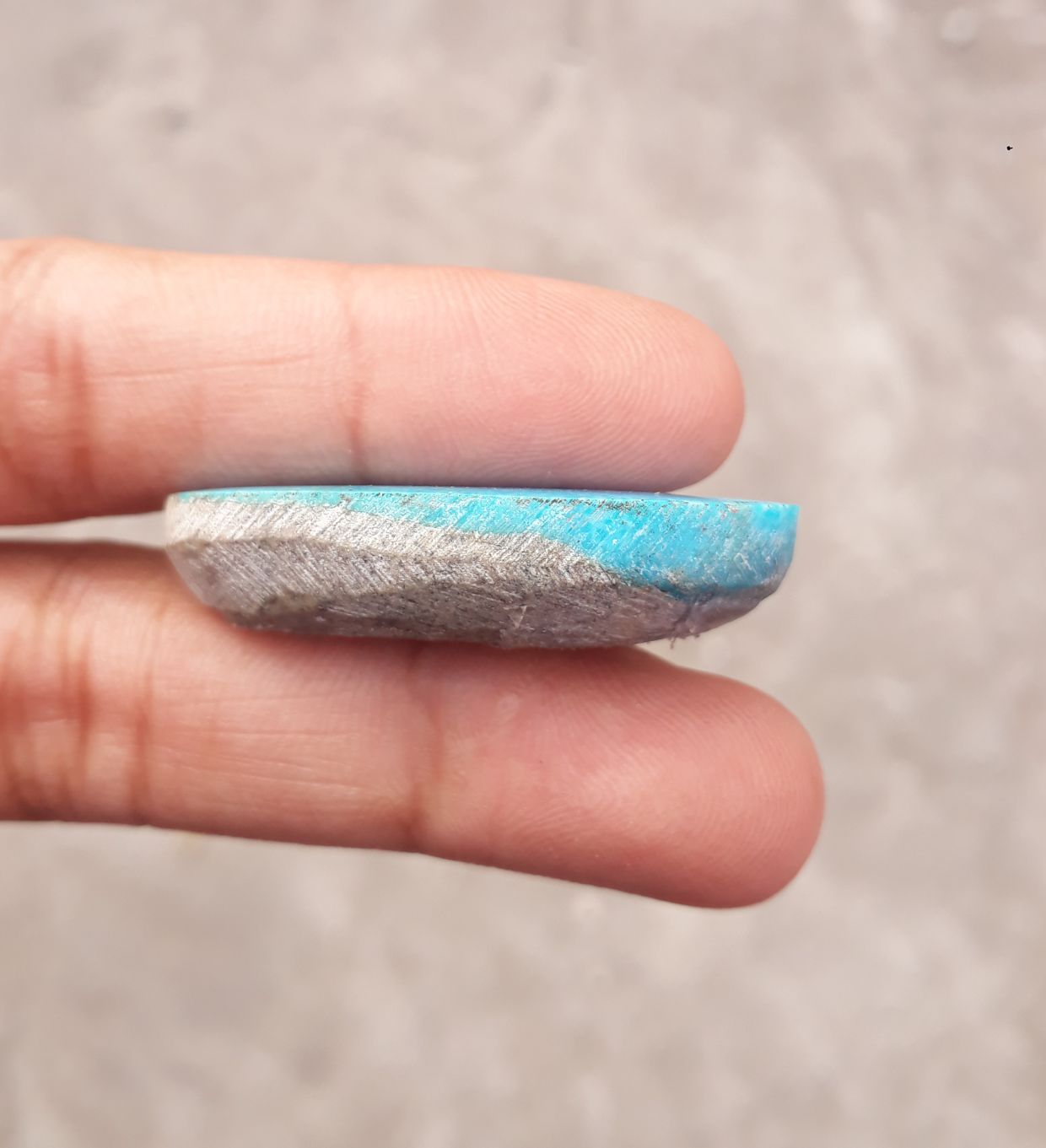 Natural Certified Turquoise  - Blue Turquoise - 53.8ct- 37x19mm