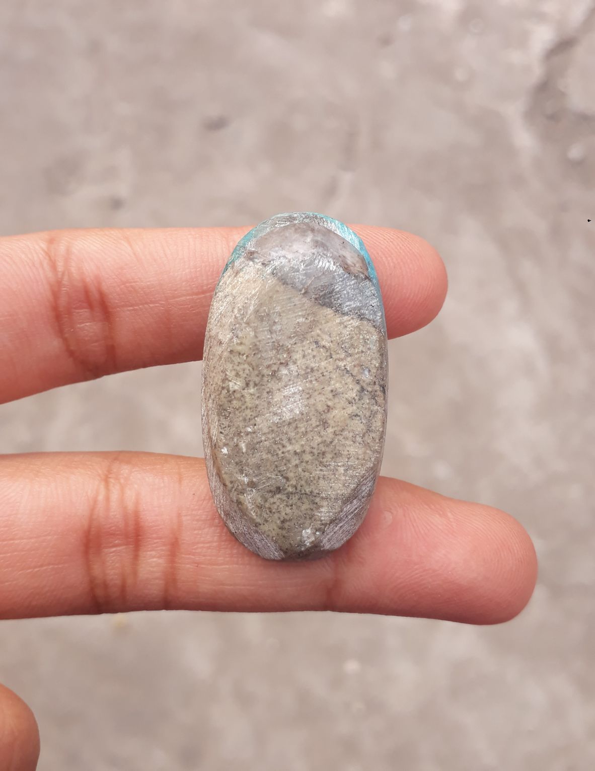 Natural Certified Turquoise  - Blue Turquoise - 53.8ct- 37x19mm