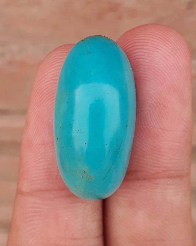 Natural Certified Turquoise  - Blue Turquoise - 29.8ct- 28x14mm