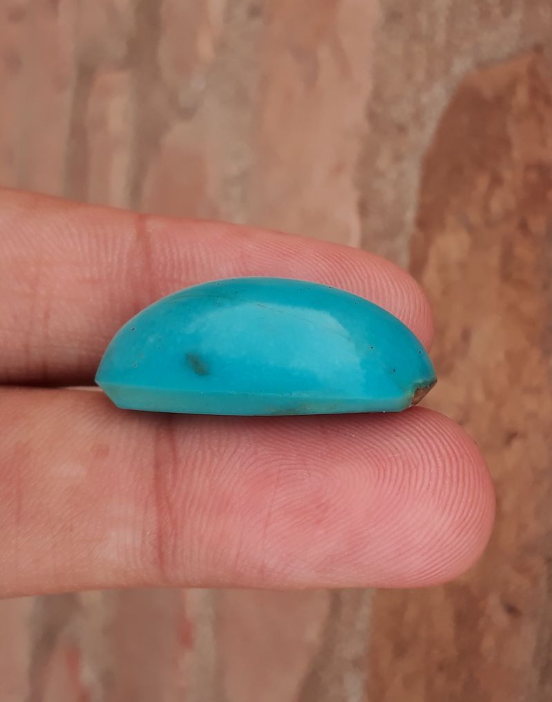 Natural Certified Turquoise  - Blue Turquoise - 29.8ct- 28x14mm