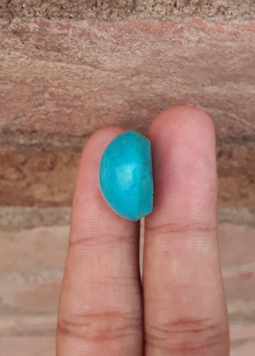 Natural Certified Turquoise  - Blue Turquoise - 25ct- 19x18mm
