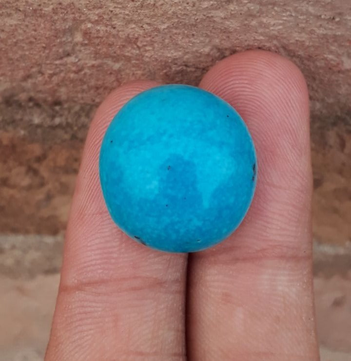 Natural Certified Turquoise  - Blue Turquoise - 32.2ct- 20x19mm