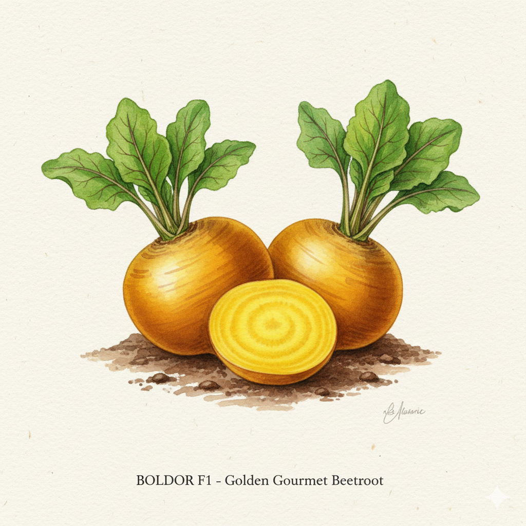 Beetroot Seeds - Boldor F1 - Vibrant Golden Gourmet Variety (200 Seeds)