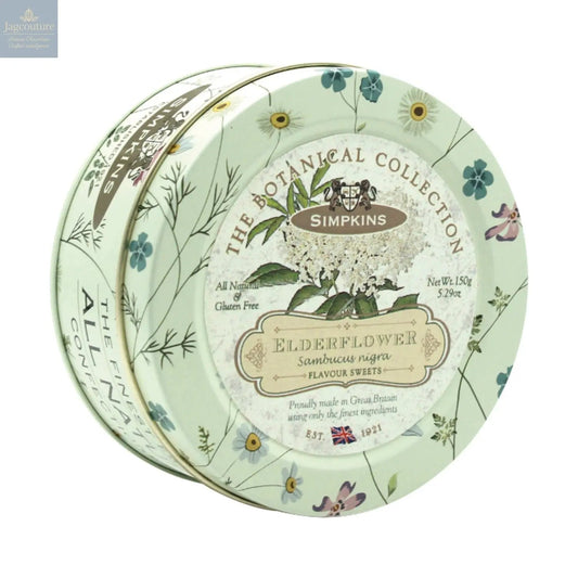 Botanical tin of elderflower flavour travel sweets