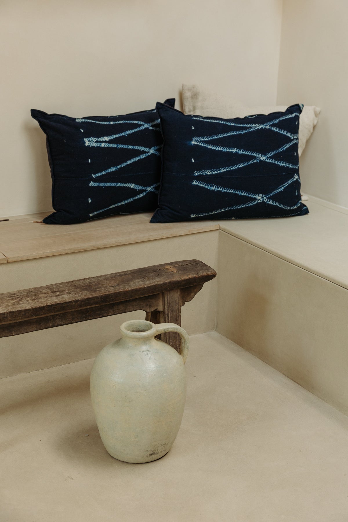 Antique Rustic Elm Bench 06