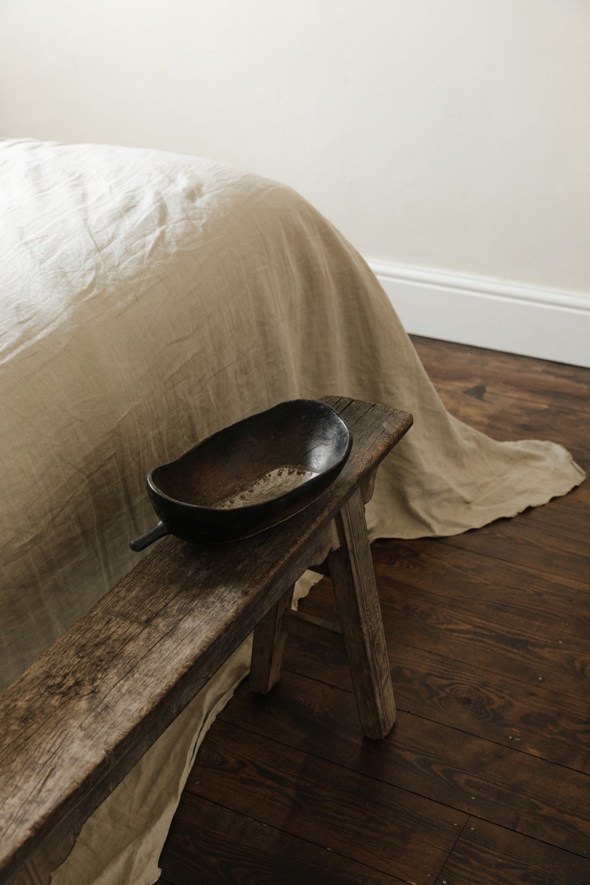 Antique Rustic Elm Bench 06
