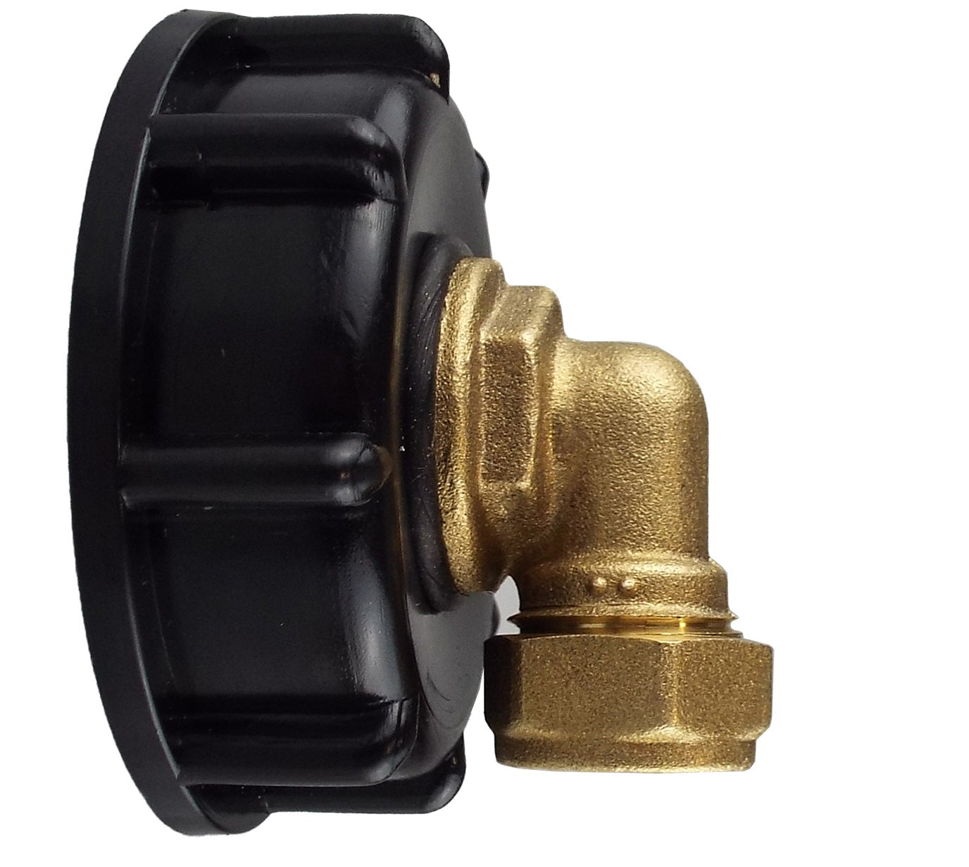 IBC 2 S60X6 Cap with Brass Compression Elbow 3/4 BSP - 15mm for Water Connector