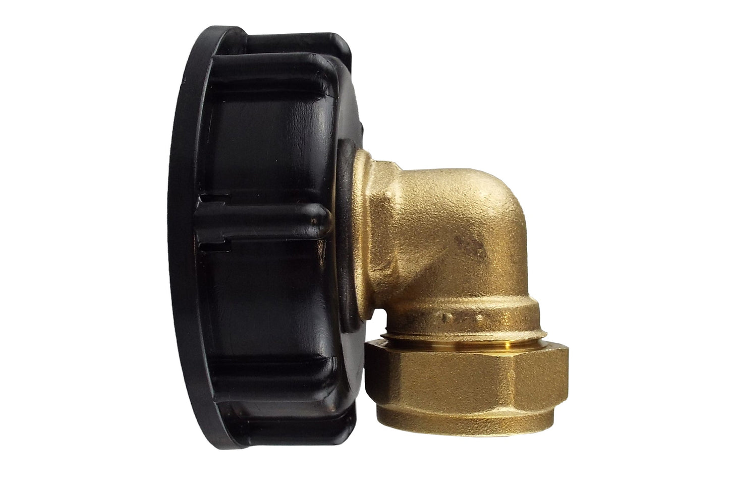 IBC 2 S60X6 Cap with Brass Compression Elbow 3/4 BSP - 22mm for Water Connector