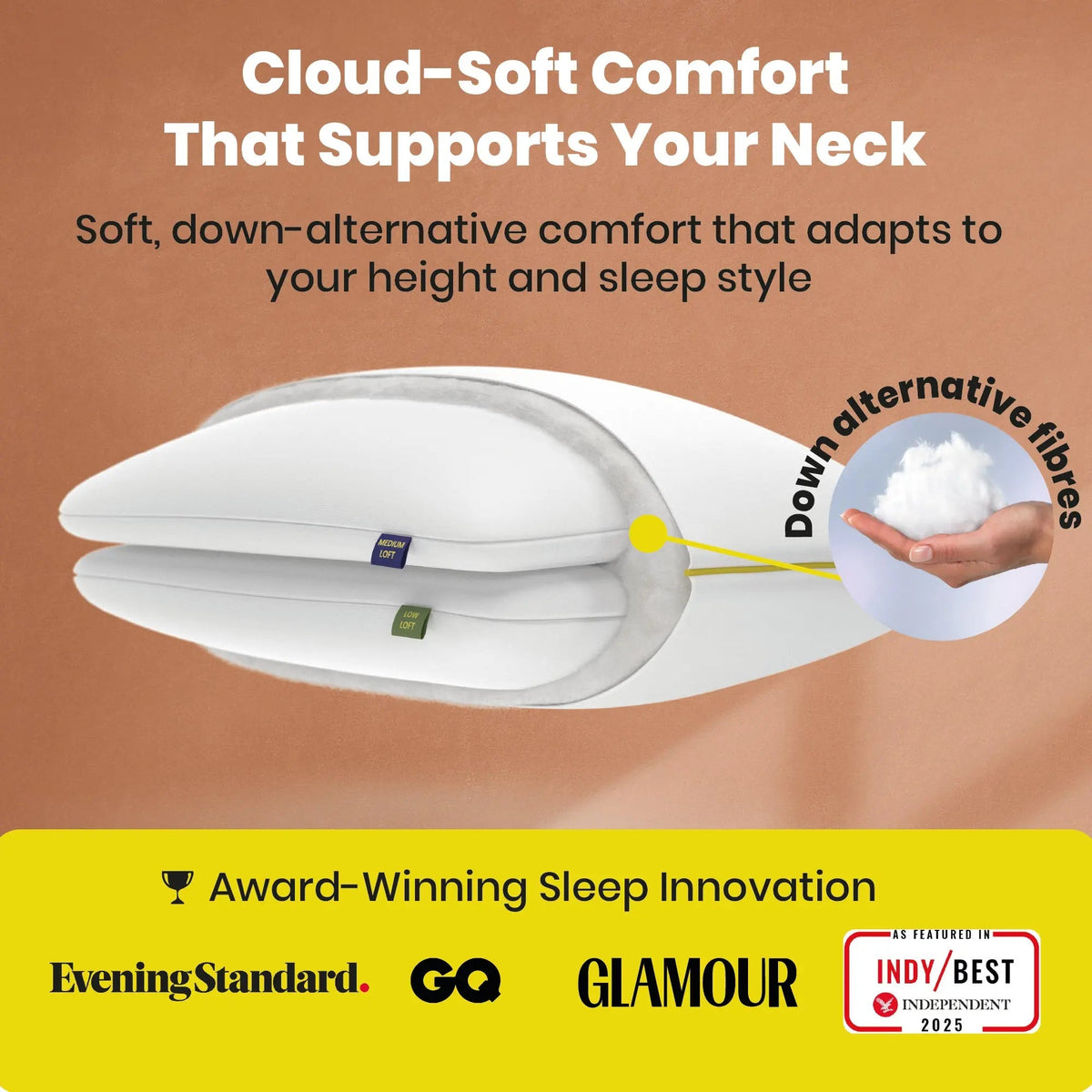 Brightr® Sleep Nox Adjustable pillow double pack