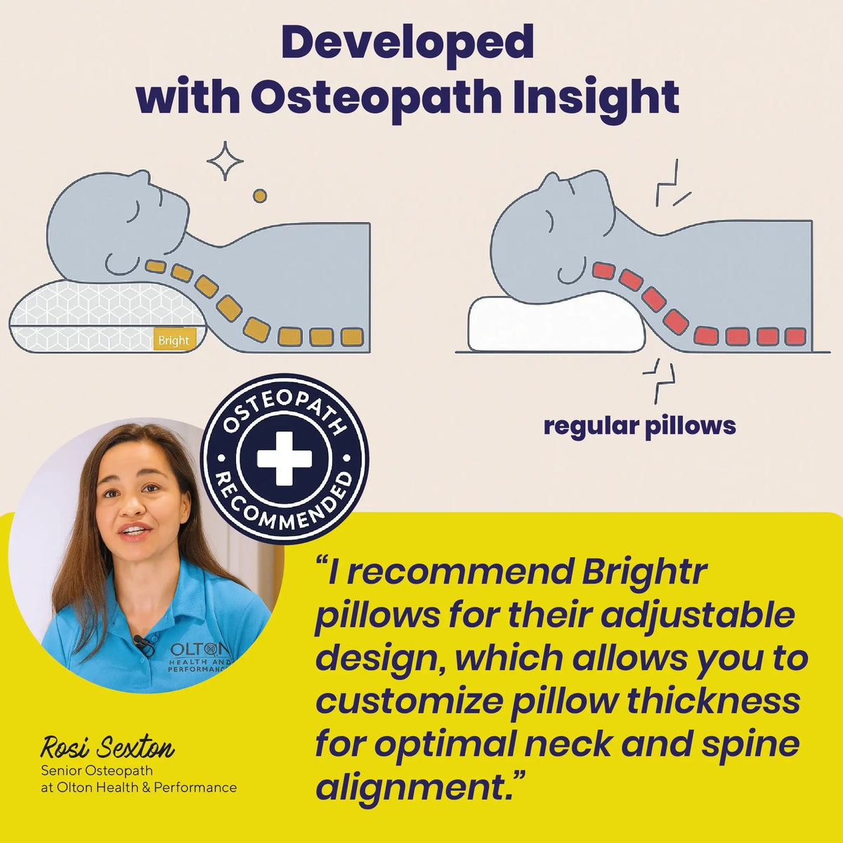 Brightr® Sleep Nox Adjustable pillow double pack