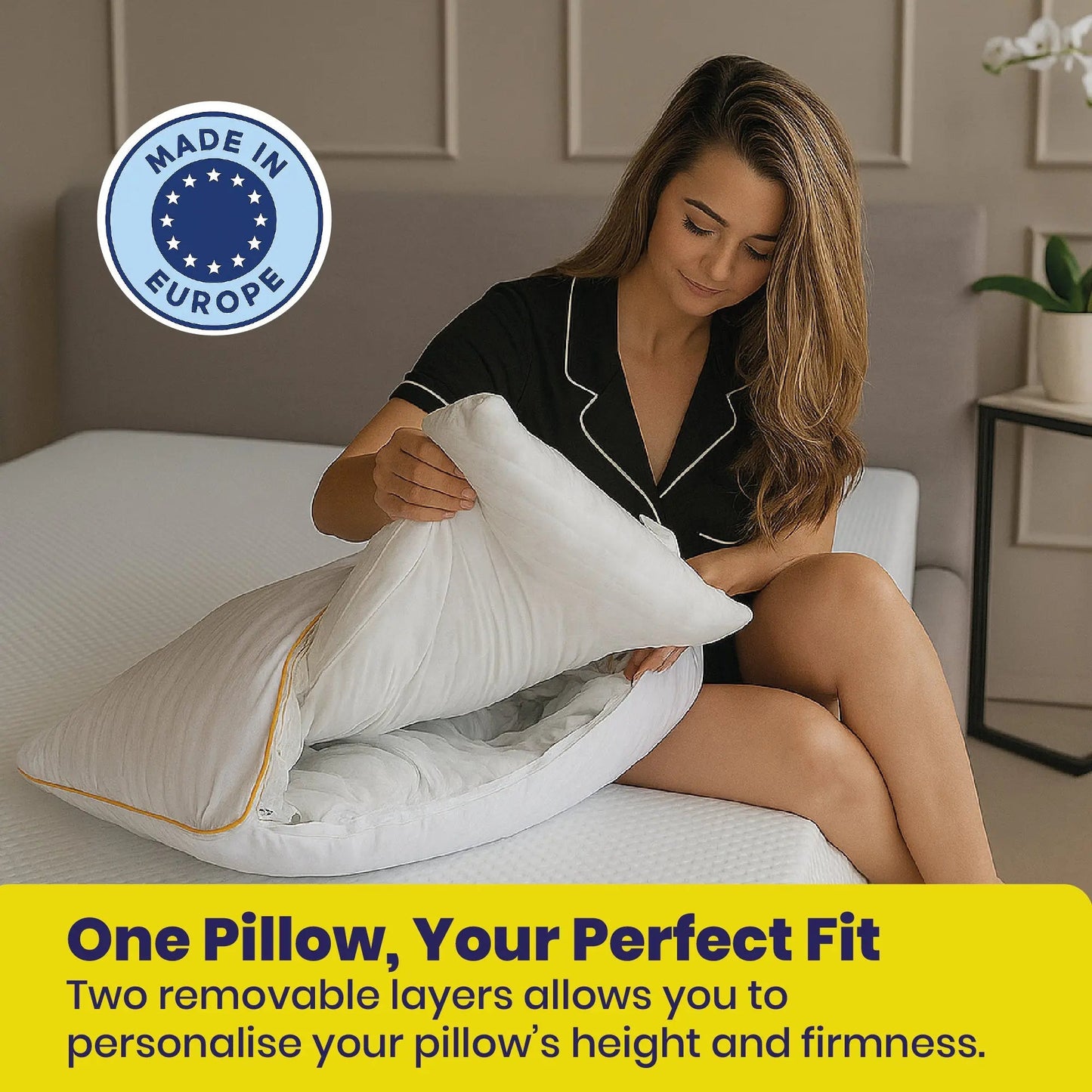 Brightr® Stella Hybrid Adjustable Pillow | Best pillow For Neck Pains