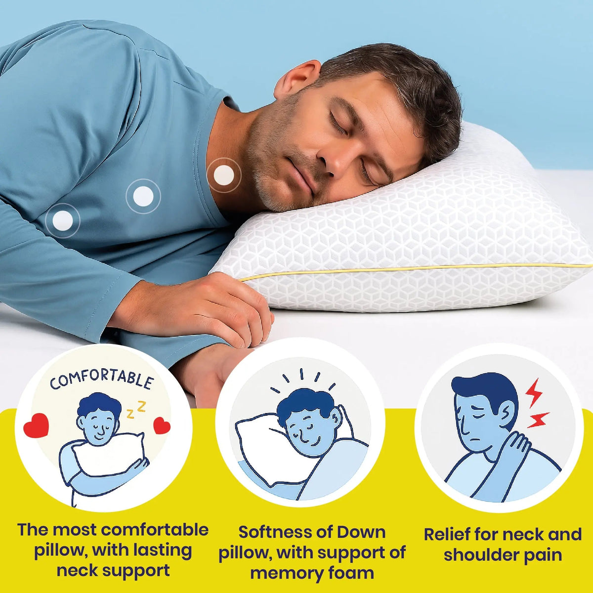 Brightr® Stella Hybrid Neck Relief pillow