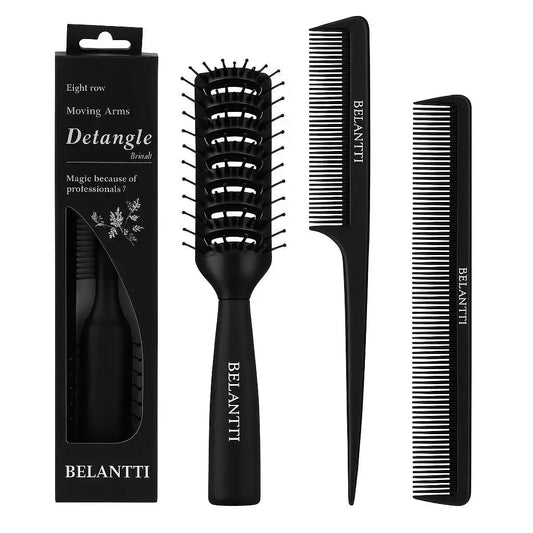 Belantti 3-Piece Professional Hair Styling Set – Black
