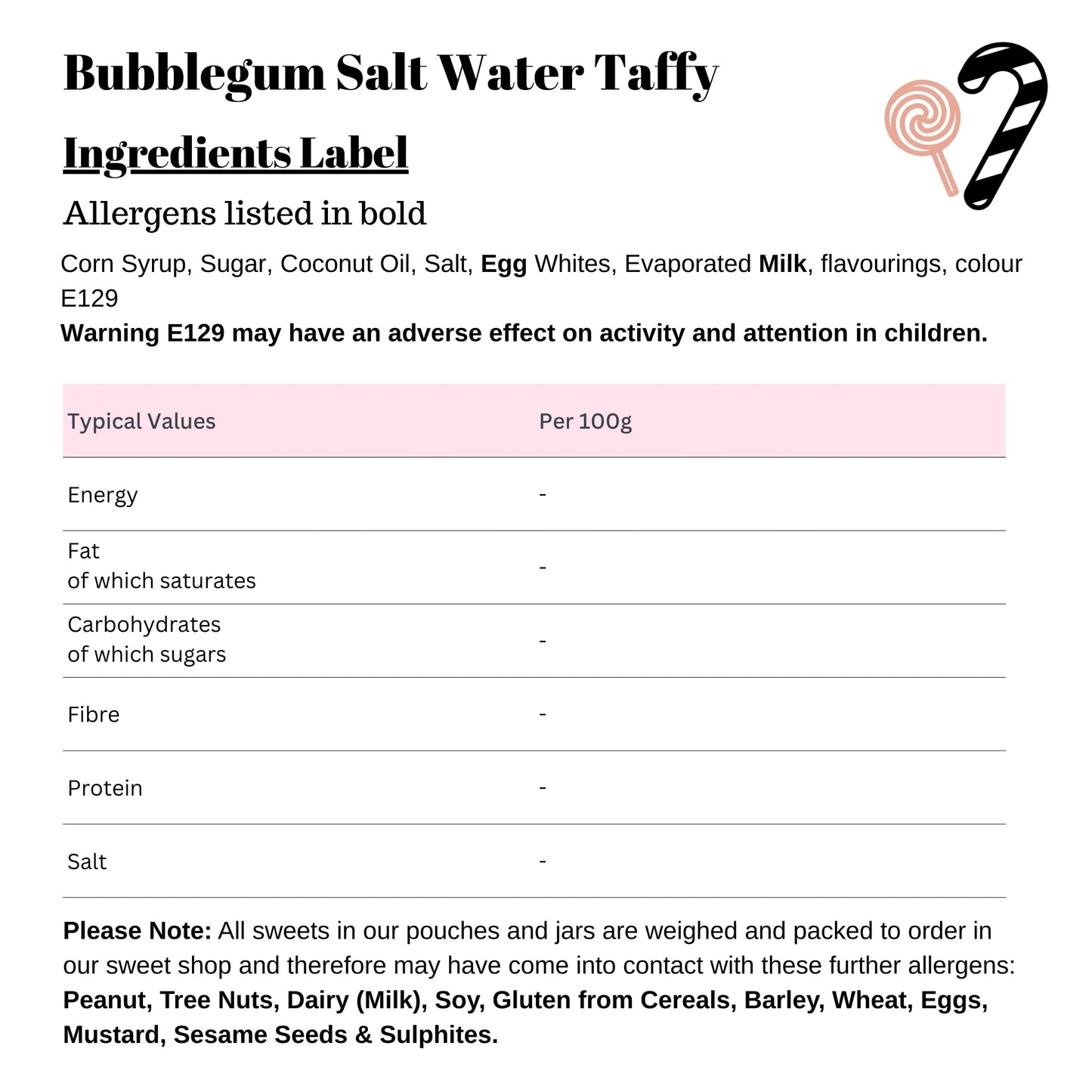 Bubble Gum Salt Water Taffy
