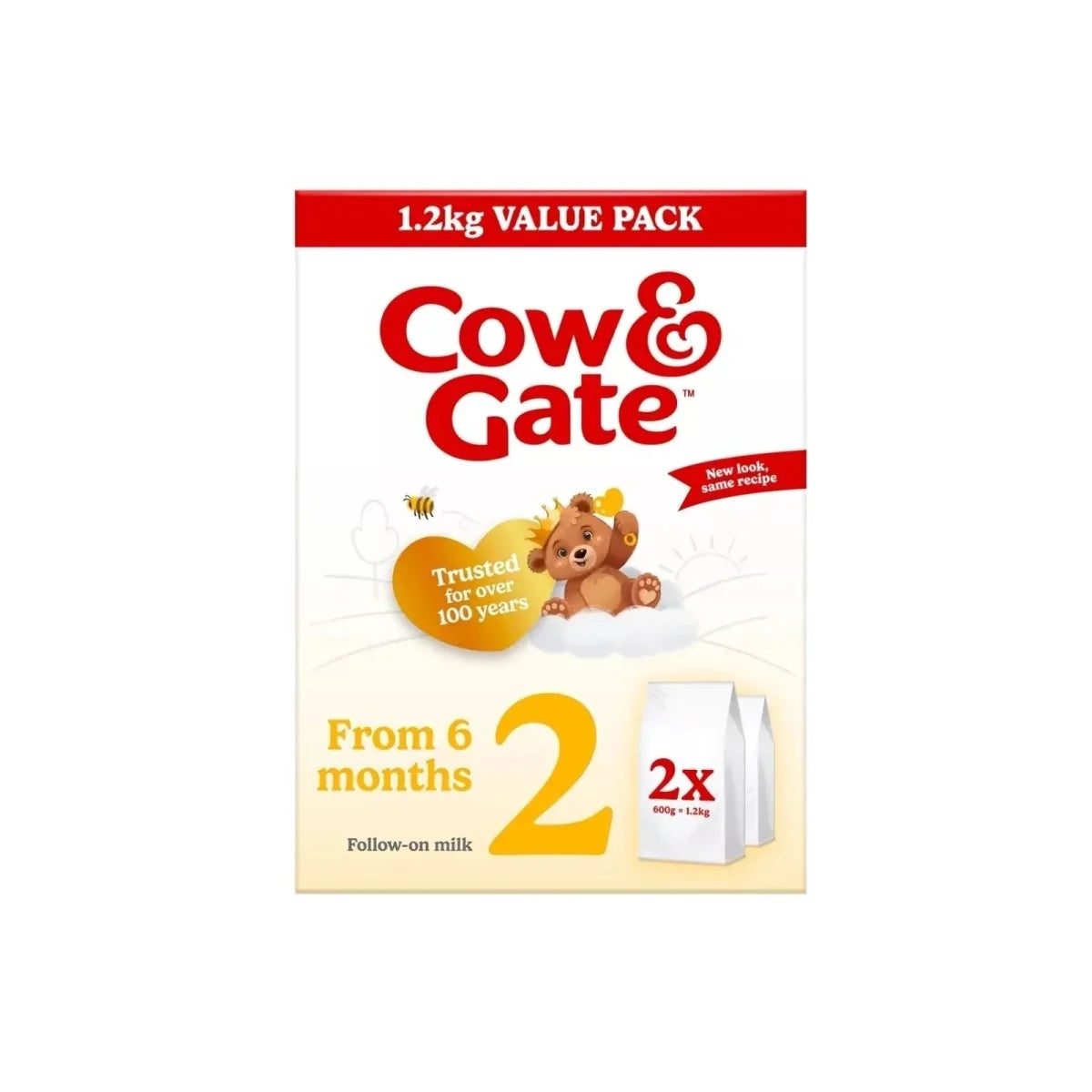 Cow & Gate 2 Follow On Milk Formula 6-12 months 1.2kg (2x600g)