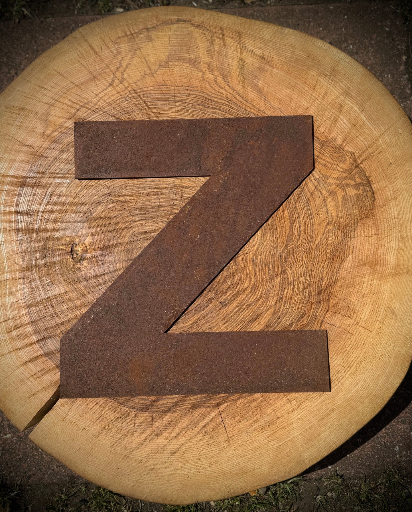 12" Rusty Fat Font Metal Letters A-Z 0-9.