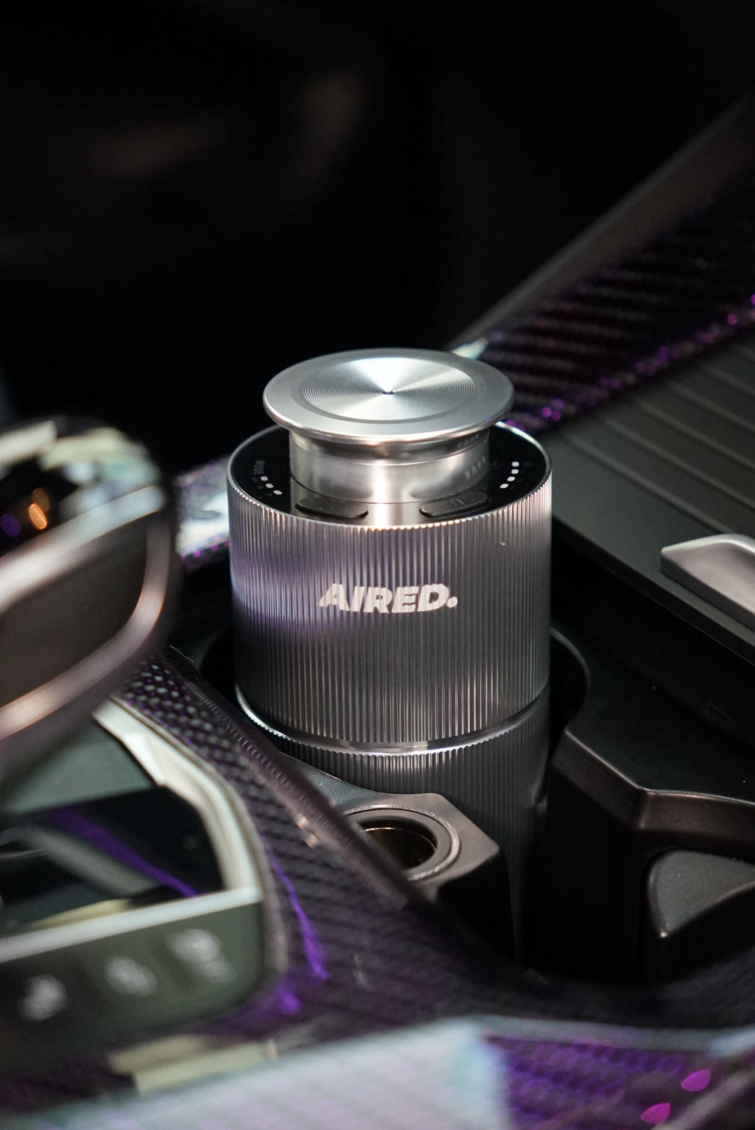 Aura - In-Car / Home Mini Luxury Electronic Rechargeable Essential Oils Diffuser By AIRED. (SILVER)