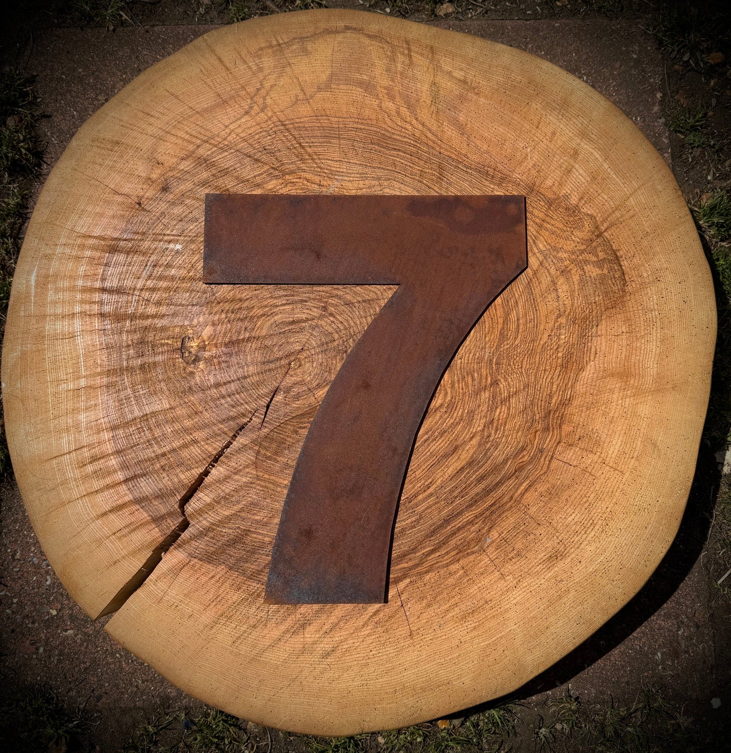 12" Rusty Fat Font Metal Letters A-Z 0-9.