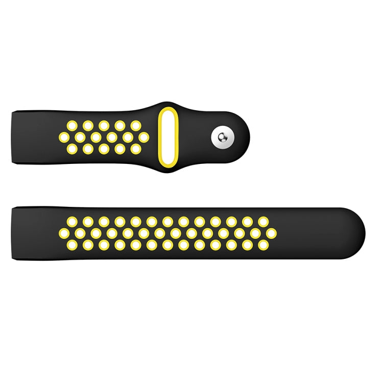 Two-color Round Hole Silicone Watch Band for Fitbit Charge 3, Watch Band Size:145-210mm