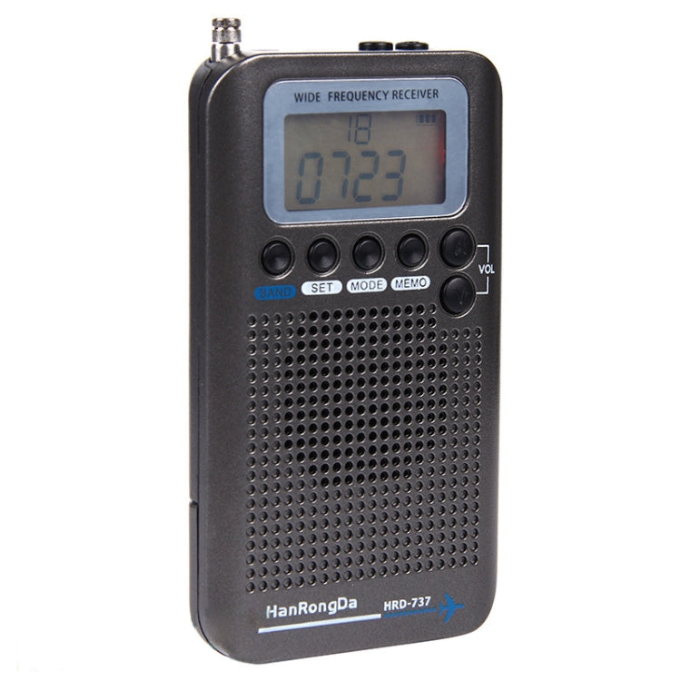 HRD-737 Portable Aircraft Band Radio Wide Frequency Receiver