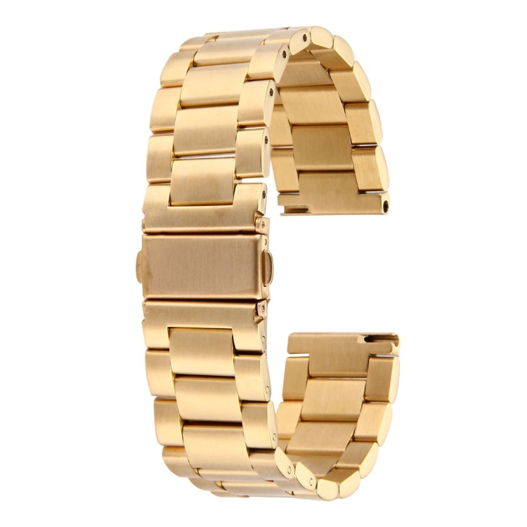 For Samsung Gear S2 Classic Smart Watch Butterfly Buckle 3 Beads Stainless Steel Watchband