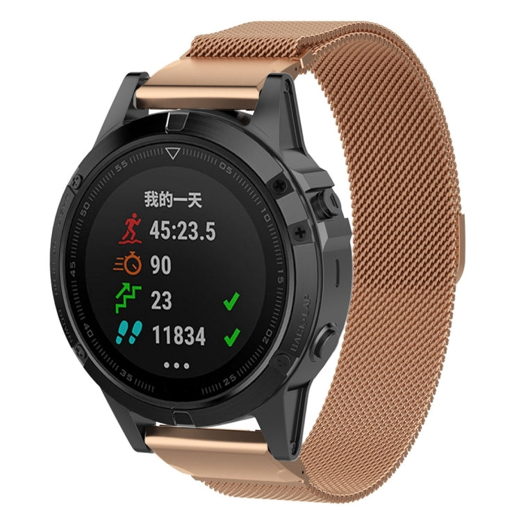 For Garmin Fenix 7S Milanese Watch Band