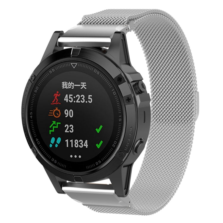 For Garmin Fenix 7S Milanese Watch Band