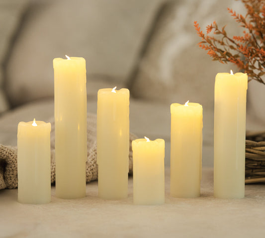 6pc Flameless LED Pillar Candles