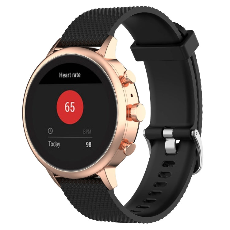 18mm Texture Silicone Wrist Strap Watch Band for Fossil Female Sport / Charter HR / Gen 4 Q Venture HR