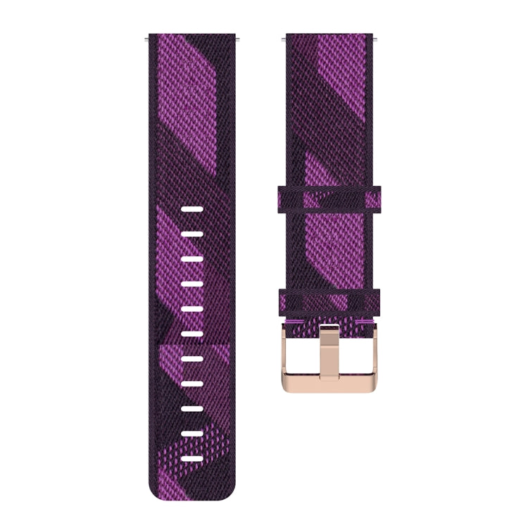 22mm Stripe Weave Nylon Wrist Strap Watch Band for Huawei GT / GT2 46mm, Honor Magic Watch 2 46mm / Magic