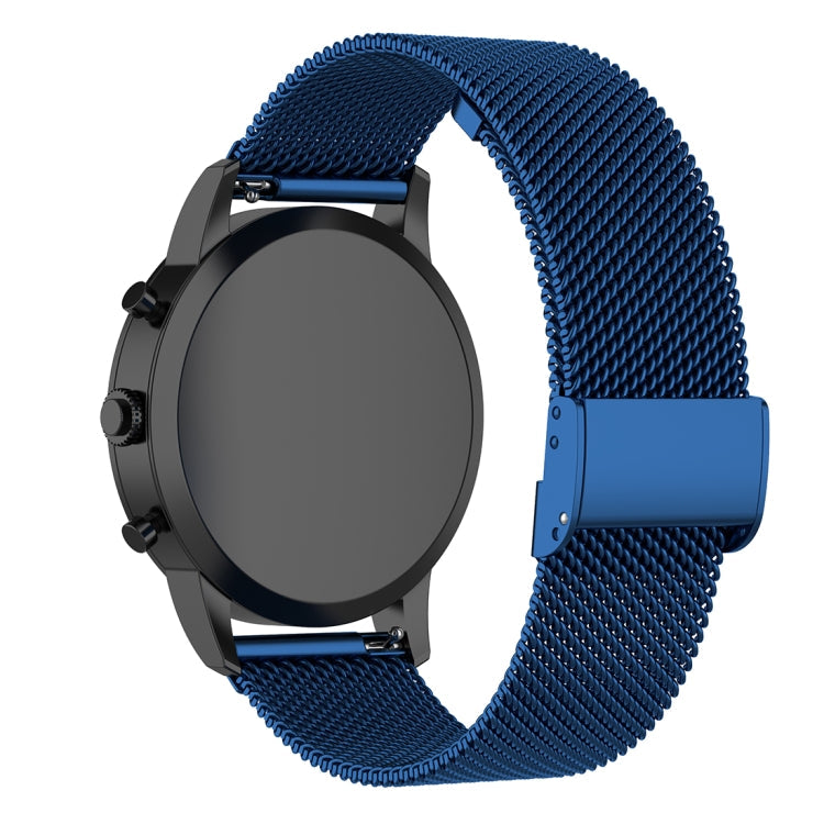 22mm Metal Mesh Wrist Strap Watch Band for Fossil Hybrid Smartwatch HR, Male Gen 4 Explorist HR, Male Sport