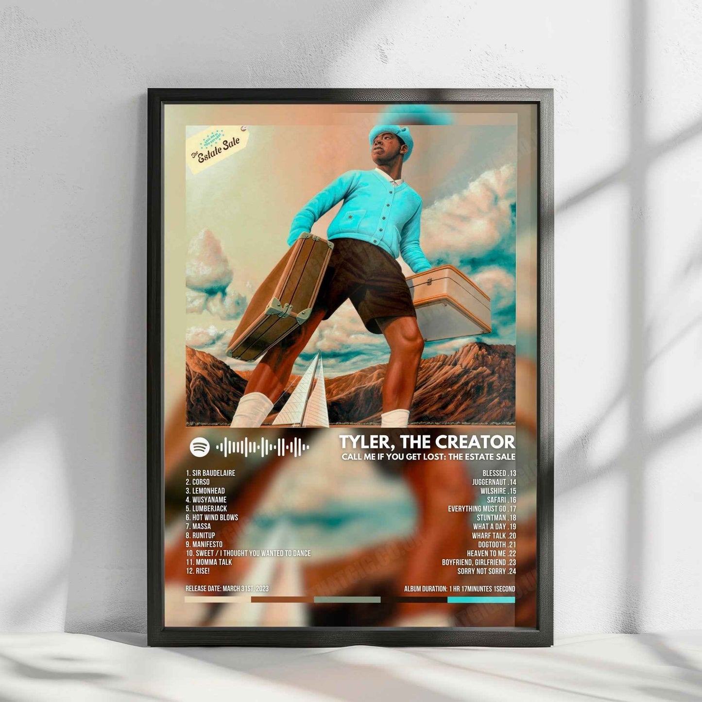 Tyler, The Creator "Call Me If You Get Lost: The Estate Sale" Album Cover Poster - with Complete Tracklist