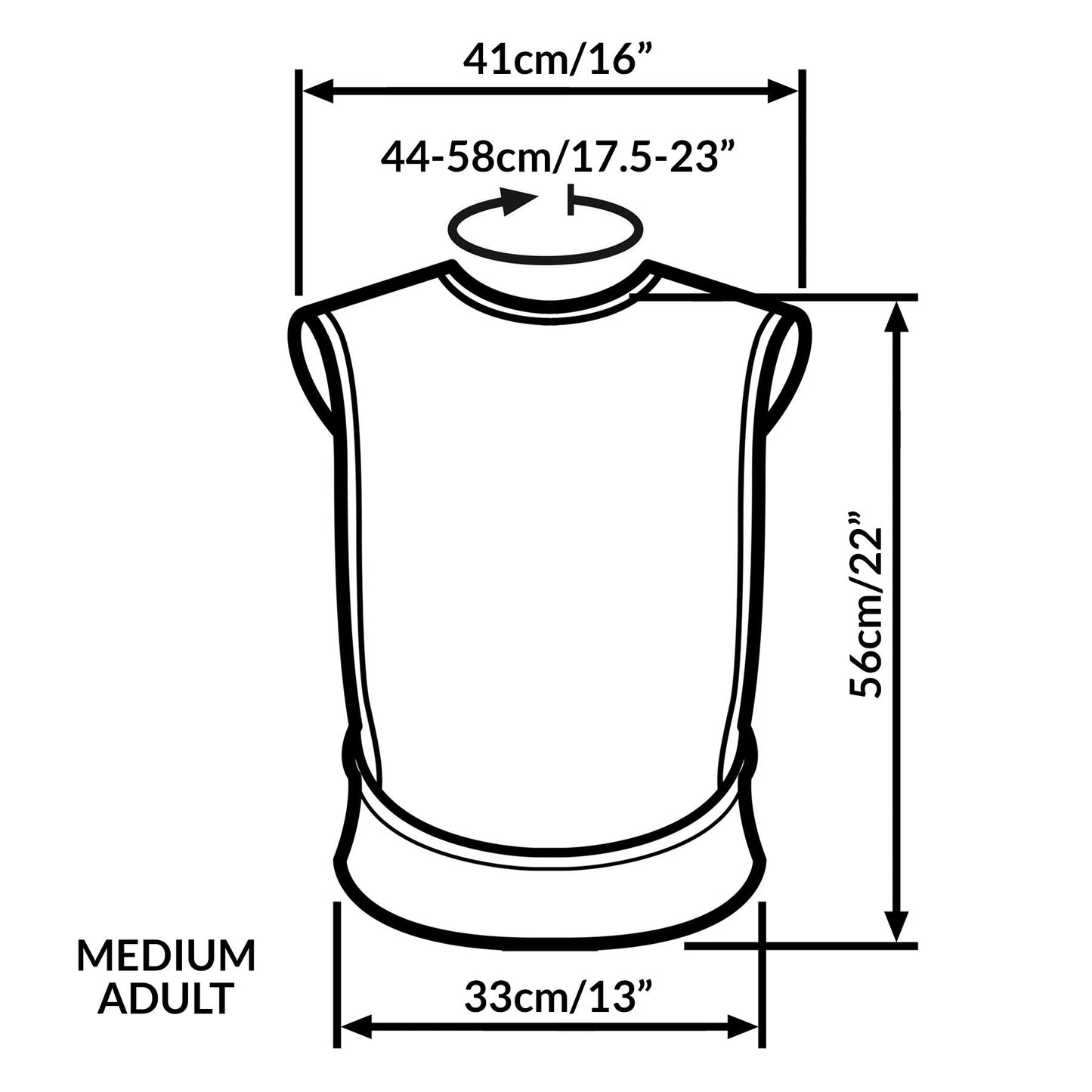 Tabard style adult bib - Medium Navy