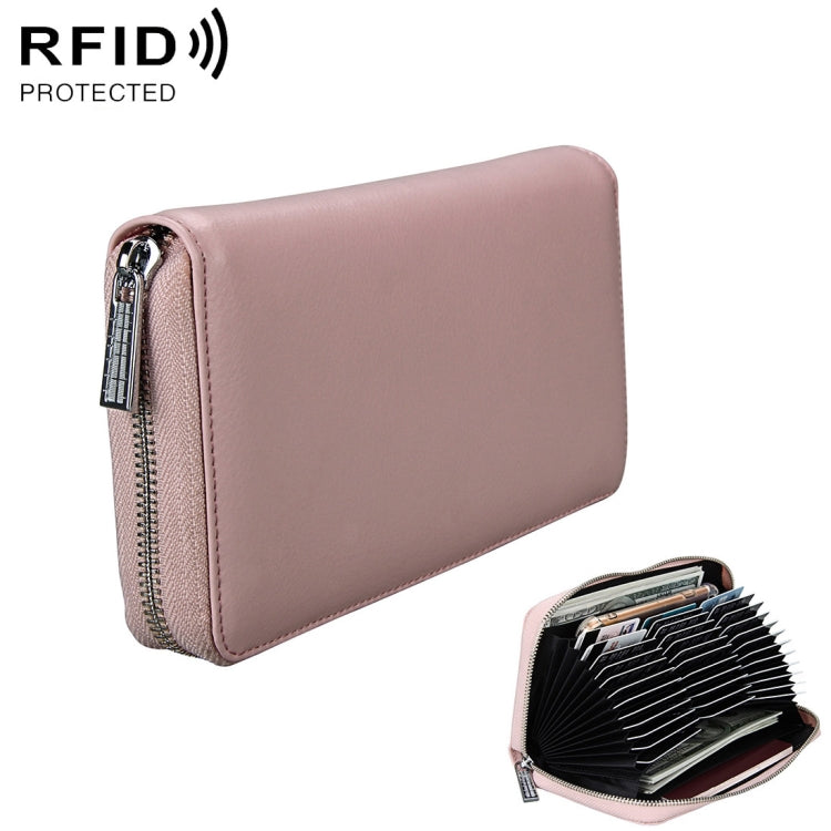 Antimagnetic RFID Large Capacity Long Style Genuine Leather Passport Package / Multifunctional and Many Card Slots Card Package