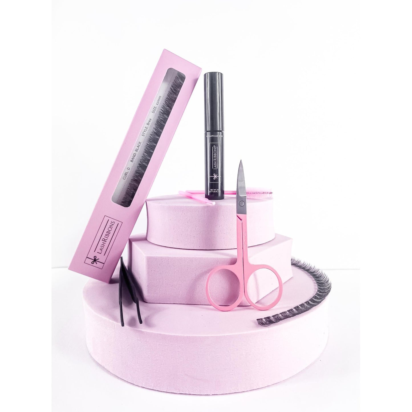 'C' Curl Black Lash Ribbons® Starter Kit (With Ultimate Lash Bond)