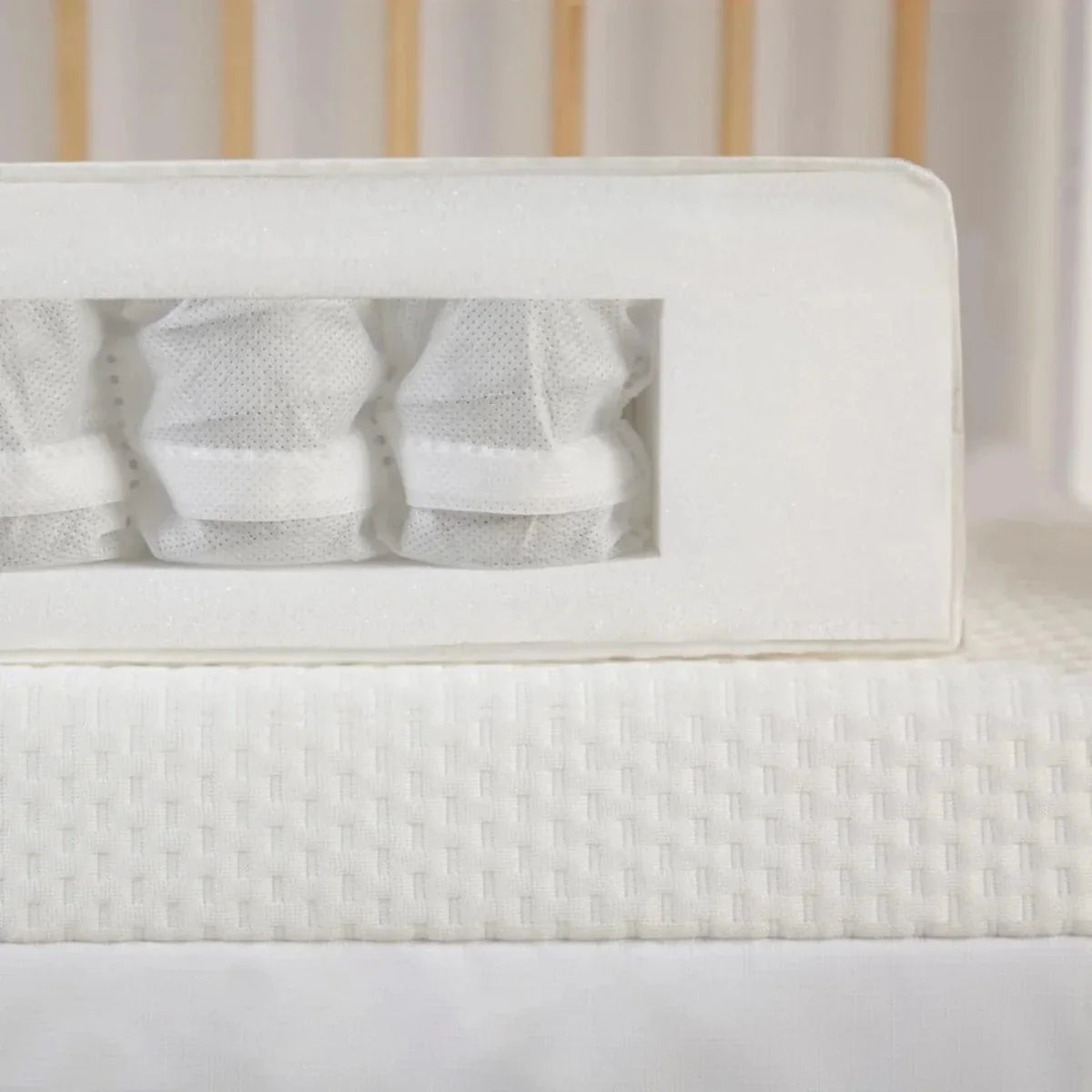 CuddleCo Signature Hypo-Allergenic Bamboo Pocket Sprung Cot Bed Mattress 140x70cm