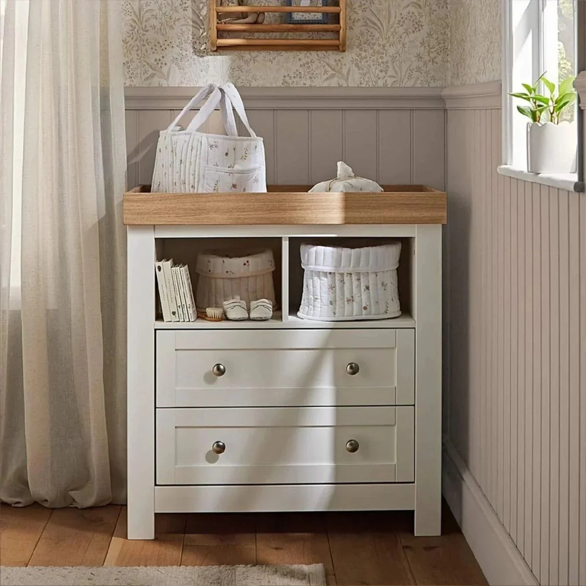 CuddleCo Burford Dresser Changer - White/Oak