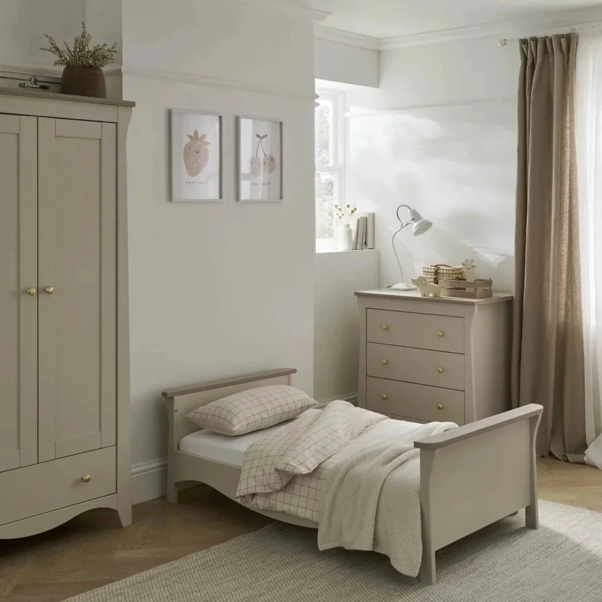 CuddleCo Clara Toddler Bed - Cashmere/Ash