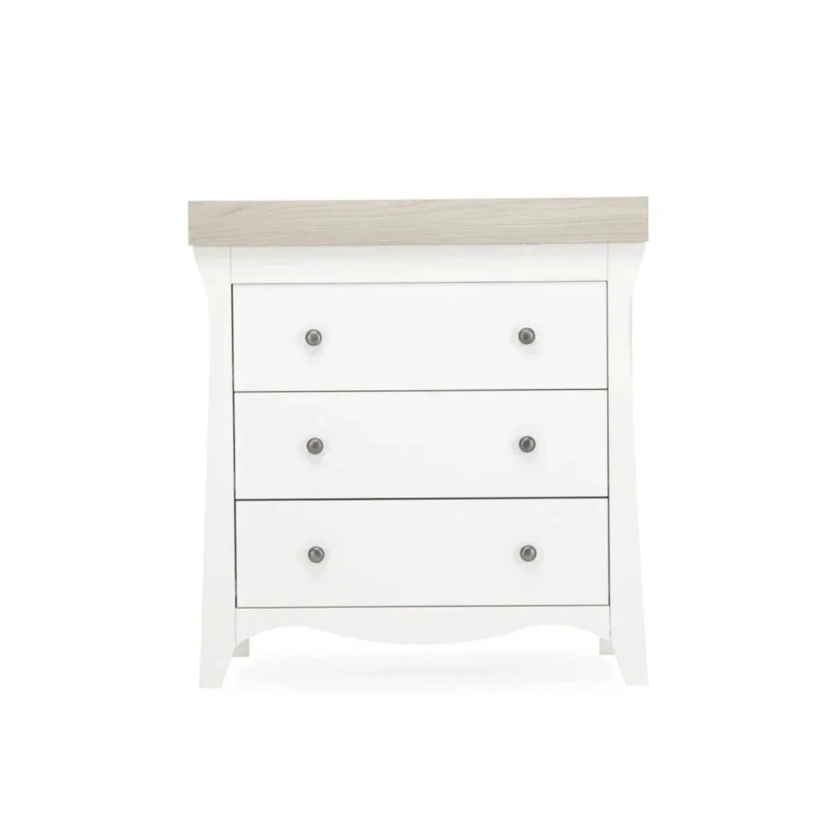 CuddleCo Clara 3 Drawer Dresser Changer - White & Ash