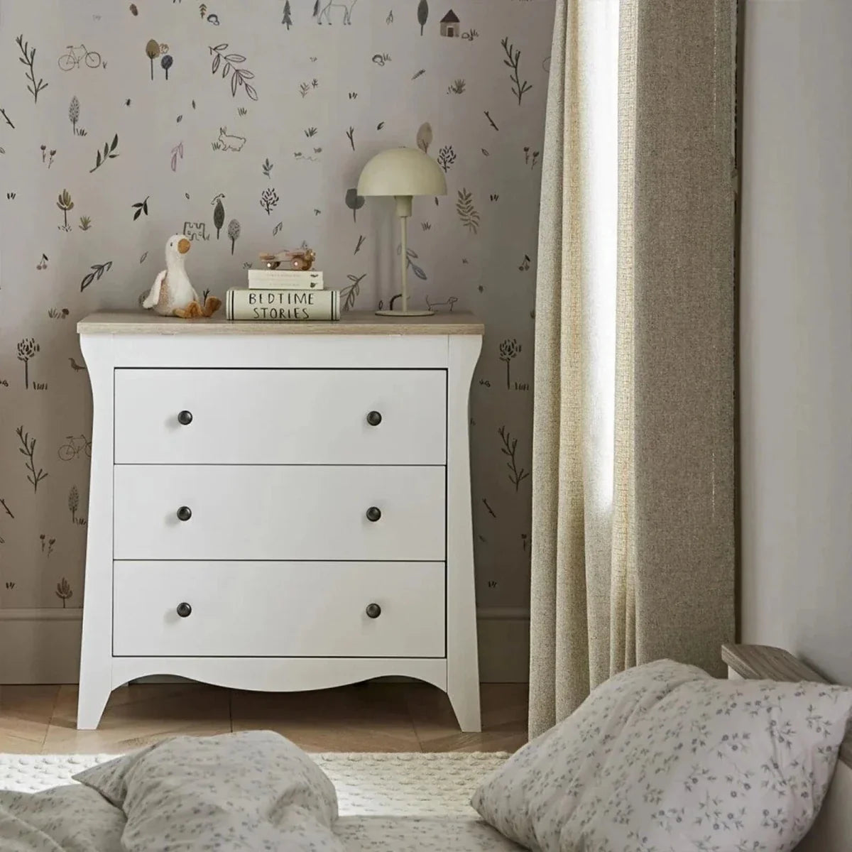 CuddleCo Clara 3 Drawer Dresser Changer - White & Ash