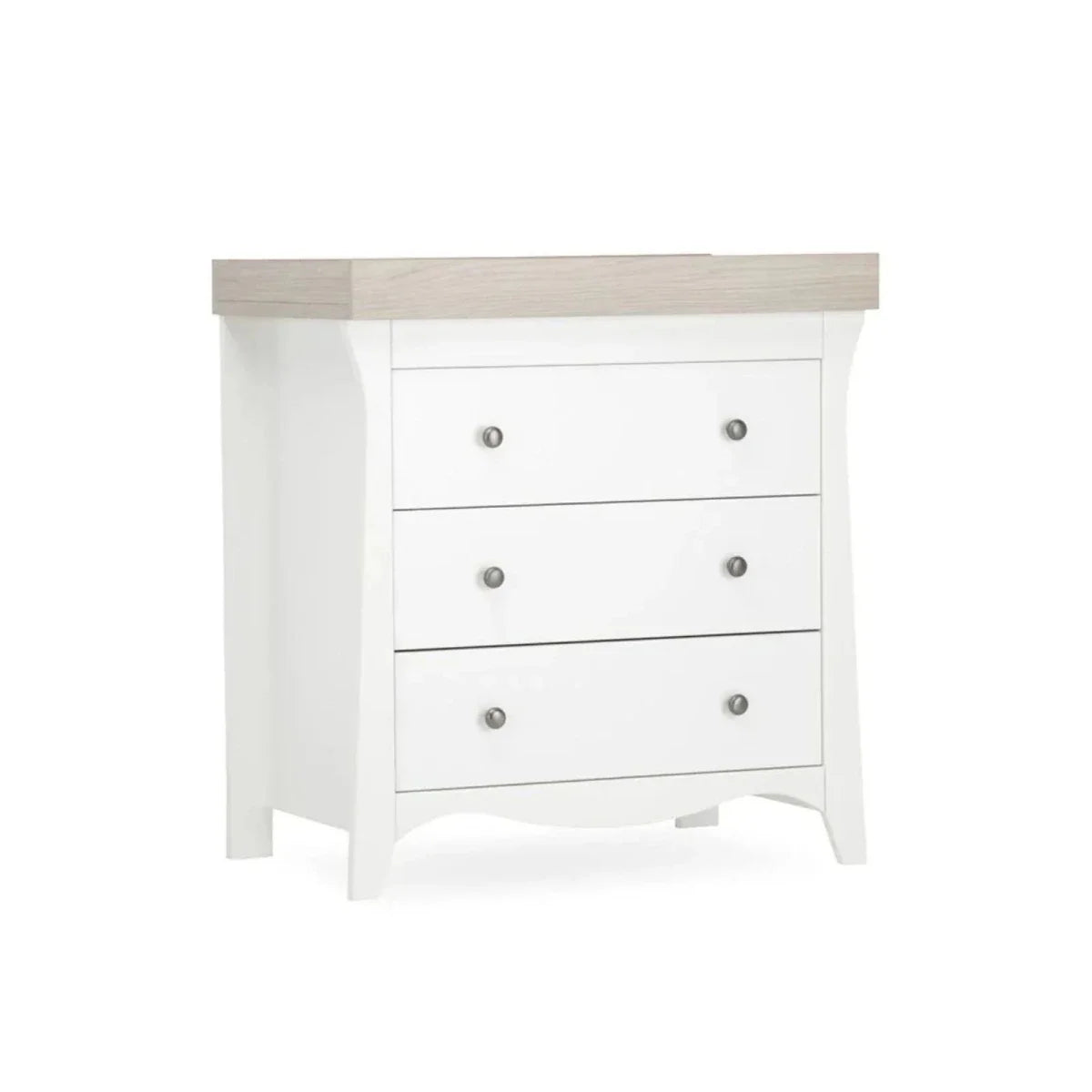 CuddleCo Clara 3 Drawer Dresser Changer - White & Ash