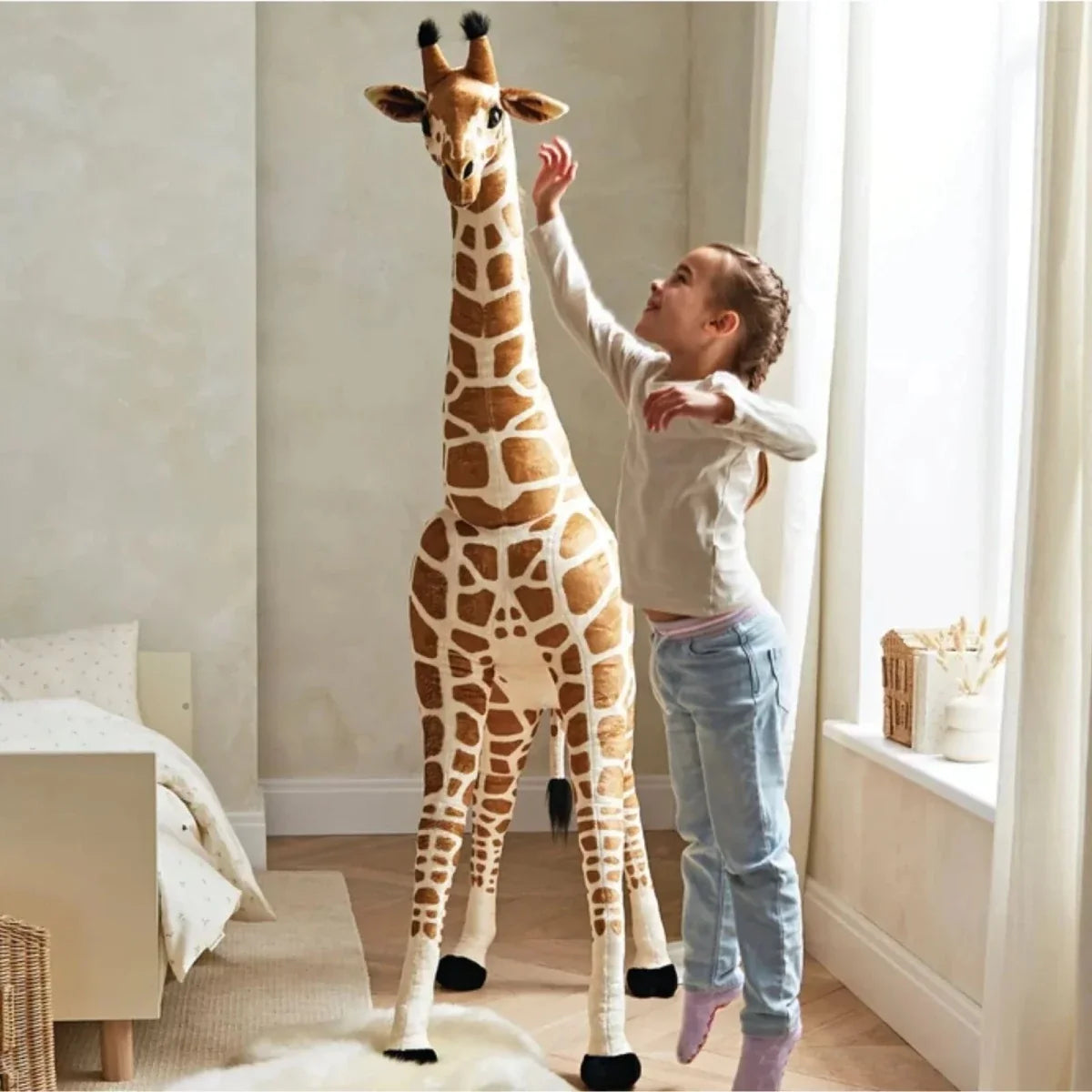 CuddleCo Medium Standing Giraffe Stuffed Animal 135cm
