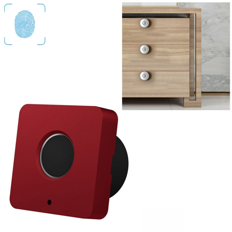 T5 Square Version Aluminum Alloy Panel Fingerprint Drawer Lock, Pink, Blue, Red, Silver, Black