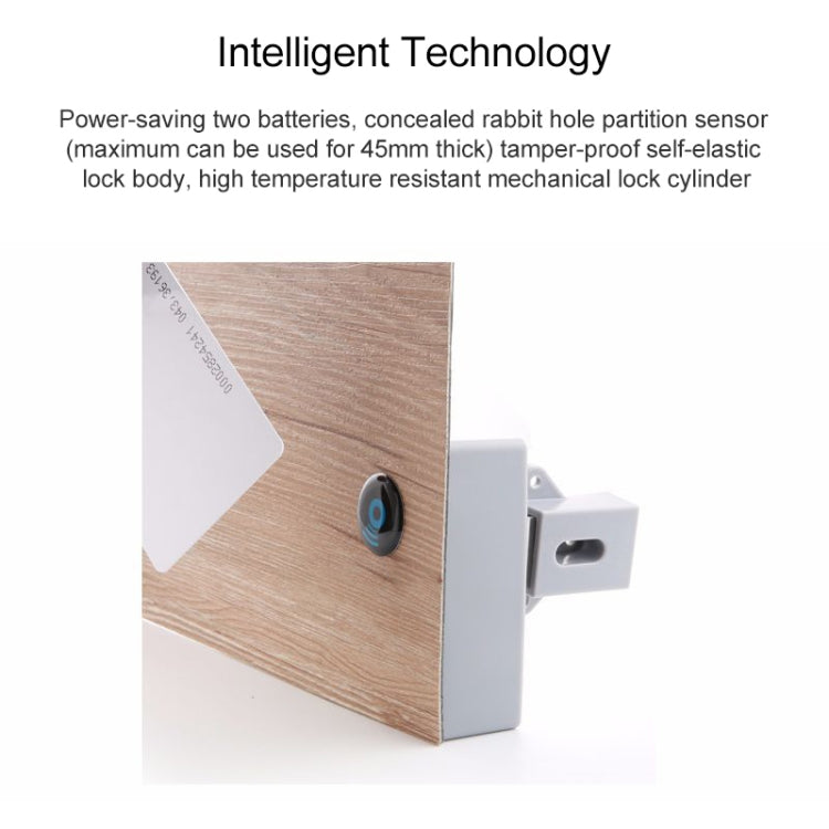 T3 ABS Magnetic Card Induction Lock Invisible Bilateral Open Cabinet Door Lock, Bilateral
