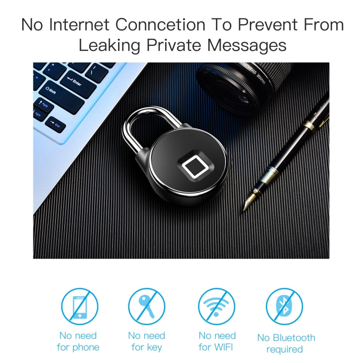 P22 Intelligent Waterproof Anti-theft Fingerprint Security Door Padlock