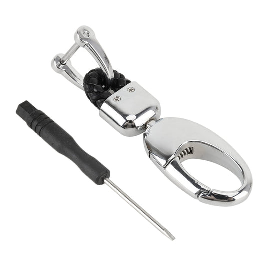 Car Metal Key Holder With Two Rings, Key Holder With Two Rings(Black)
