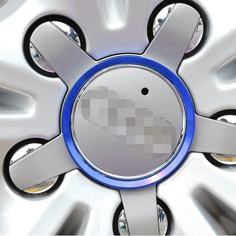 4 PCS Car Aluminum Wheel Hub Deroration Ring For Audi