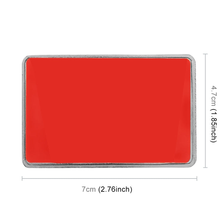Universal Car France Flag Rectangle Shape VIP Metal Decorative Sticker, France Flag (Silver)