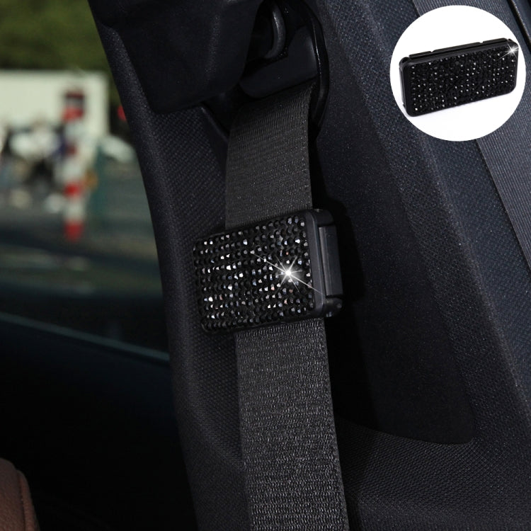 Car Seat Belts Crystal Clip Fixer Tightening Regulator, Crystal Black, Crystal Colour, Crystal Pink, Crystal Blue, Crystal Red, Crystal White