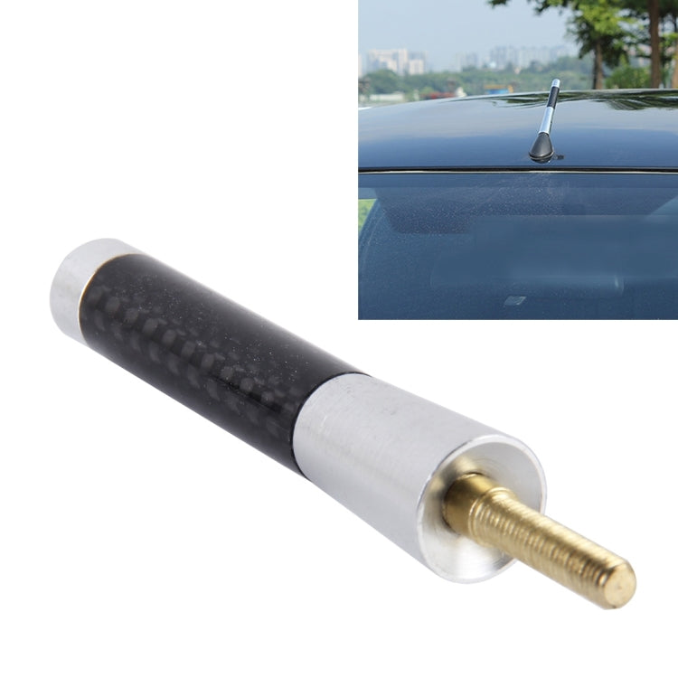 Carbon Fiber Aluminum Short Antenna Polished Universal Screws Base(Medium Size), 8cm
